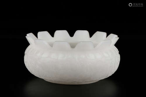 A Chinese White Hetian Jade Carved Water pot