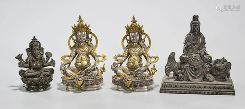 Group of Four Metal Figures