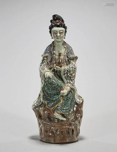 Chinese Enameled Porcelain Figure