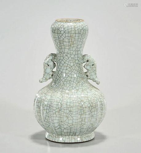 Chinese Crackle Glazed Porcelain Vase