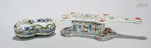 Two Chinese Enameled Porcelain Objects