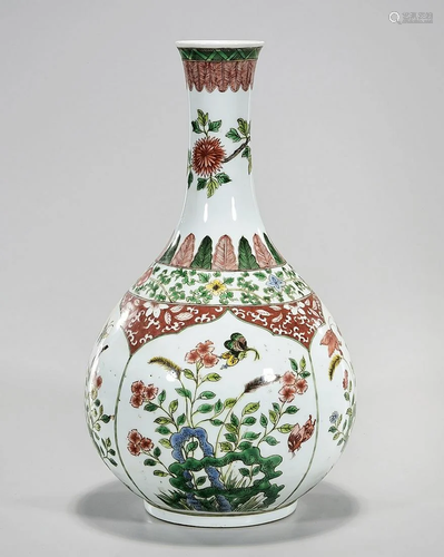 Chinese Enameled Porcelain Yuhuchunping Vase