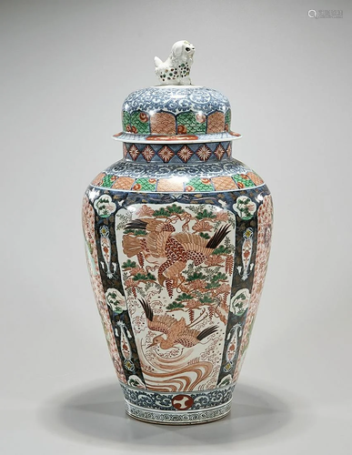 Large Chinese Imitating Imari Covered Vessel