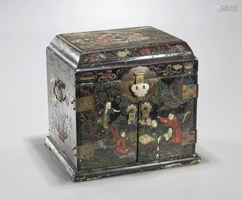 Chinese Decorated Wood Storage Chest