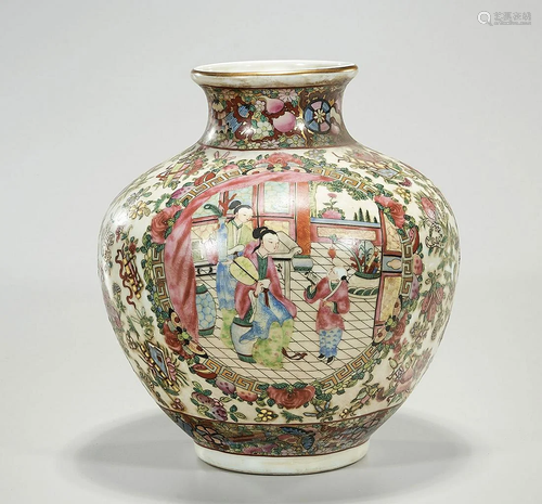 Chinese Enameled Porcelain Jar