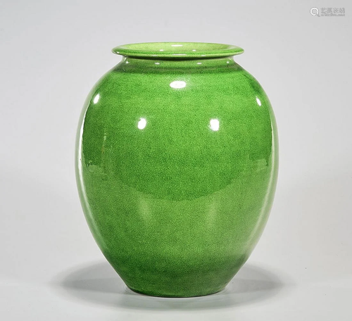 Chinese Green Glazed Porcelain Jar