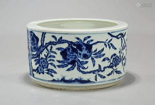 Chinese Blue and White Porcelain Basin