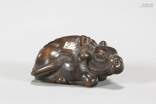 Antique Carved Wood Netsuke