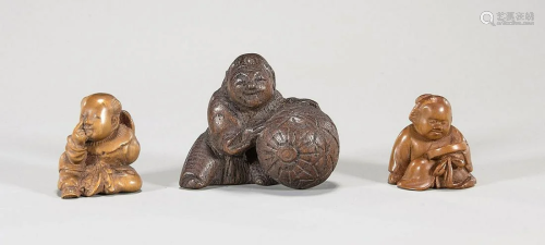 Three Old & Antique Figural Netsuke