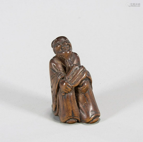 Antique Carved Wood Netsuke