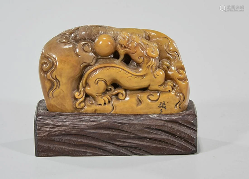 Chinese Carved Shoushan Stone Seal