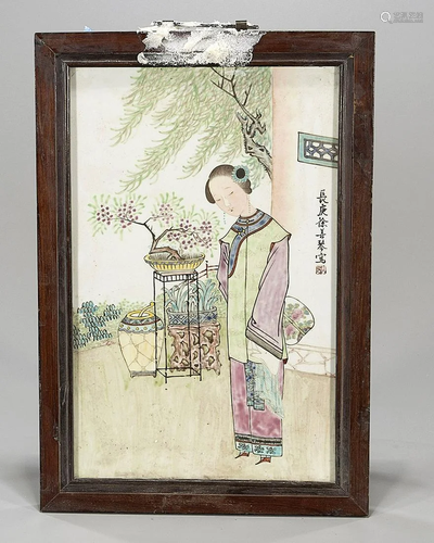 Two Chinese Enameled Porcelain Plaques