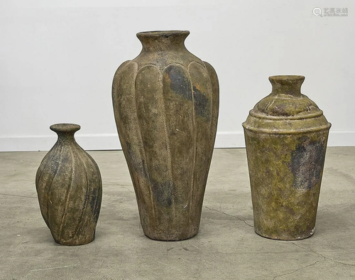 Three Roman Era-Style Large Pottery Water Jars