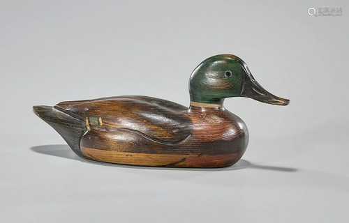 Hand Carved Duck Decoy by Tom Taber