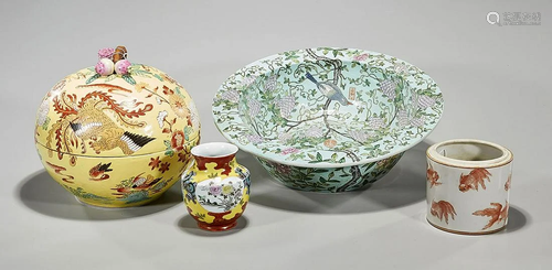 Four Chinese Enameled Porcelains