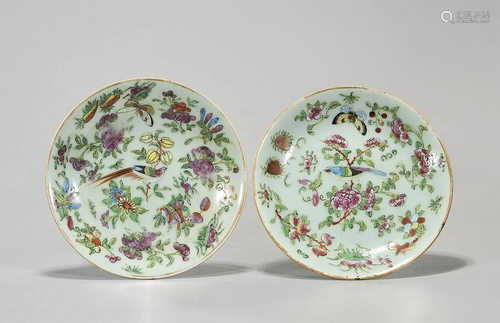 Two Chinese Antique Famille Rose Dishes