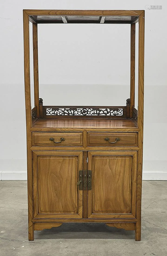 Tall Old Chinese Wood Cabinet