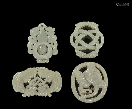 Group of Four Chinese Jade Carvings