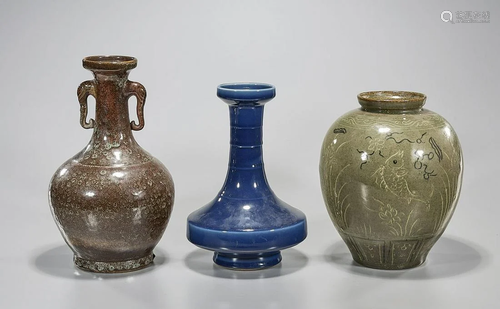 Group of Three Chinese Ceramics