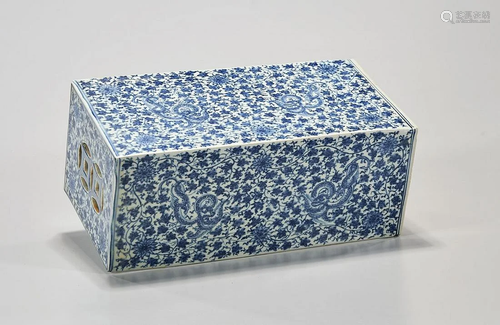 Chinese Blue and White Porcelain Pillow