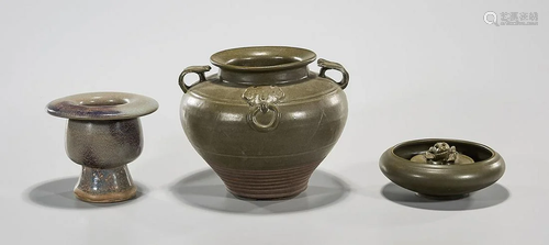 Three Chinese Glazed Ceramics