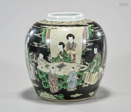 Chinese Enameled Porcelain Jar