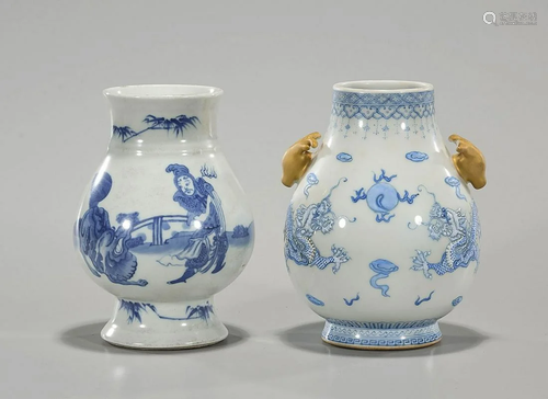 Two Chinese Blue and White Porcelains