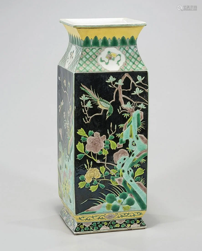 Chinese Four Faceted Porcelain Vase