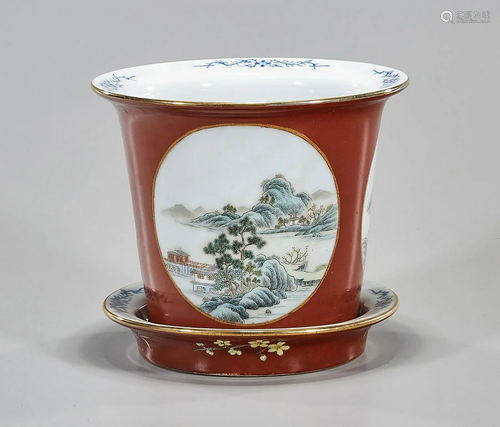 Chinese Enameled Porcelain Flower Pot