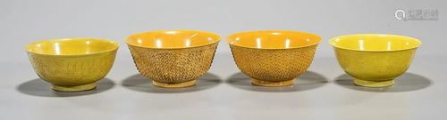 Group of Four Chinese Porcelain Bowls