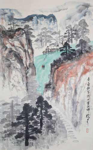 李琼久 	山水