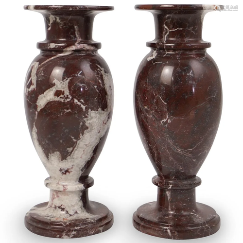 Pair Of Marble Vases