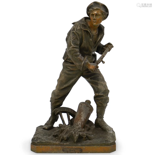 Bradley & Hubbard Bronze Navy Sailor Sculpture