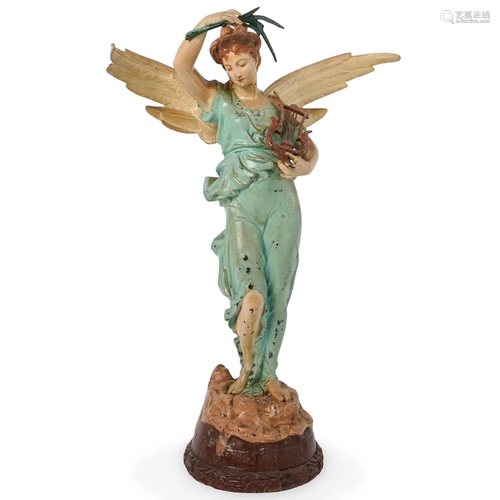 Pot Metal Painted Angel Statue