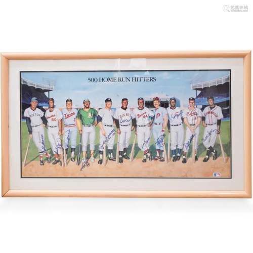 500 Home Run Hitters Signed Print