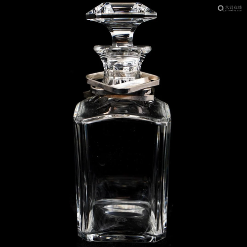 Baccarat Crystal and Sterling Decanter