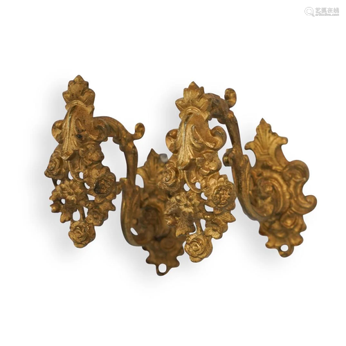 Pair Of Victorian Gilt Bronze Hangers