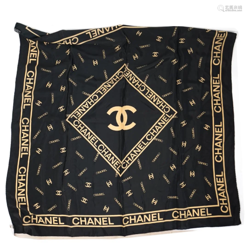 Chanel Black Scarf