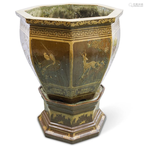 Large Chinese Ceramic Planter