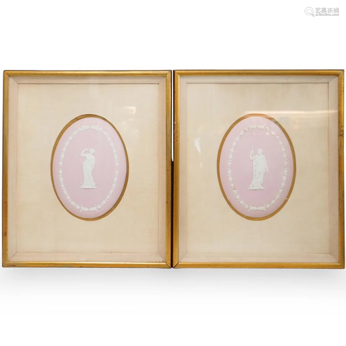 Pair Of Biscuit Plaques