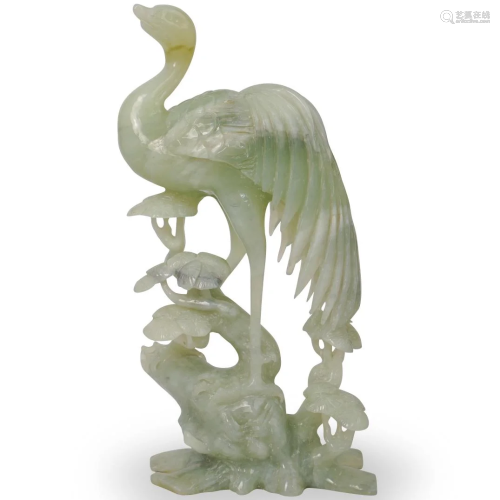 Chinese Carved Jade Bird