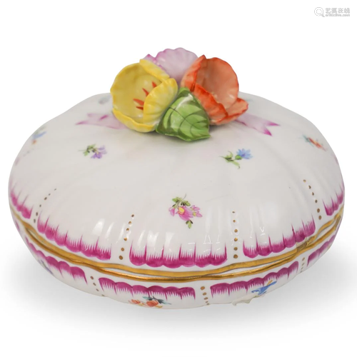 Herend Porcelain Floral Covered Dish