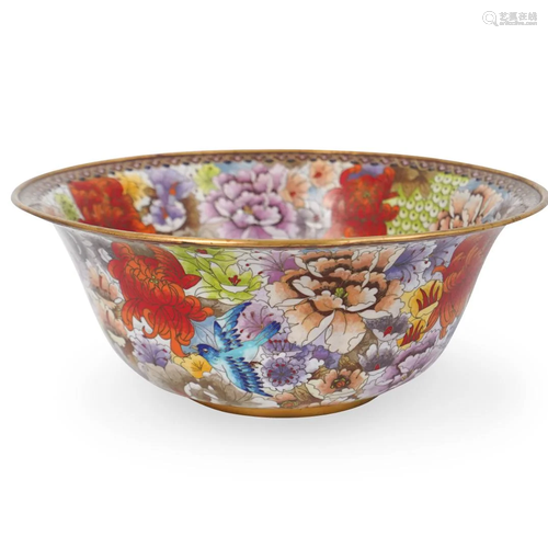 Large Chinese Cloisonne Enamel Bowl