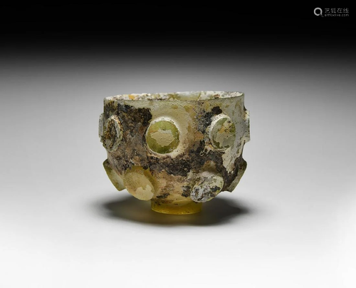 Western Asiatic Sassanian Button Glass Cup