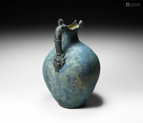 Roman Jug with Figural Handle