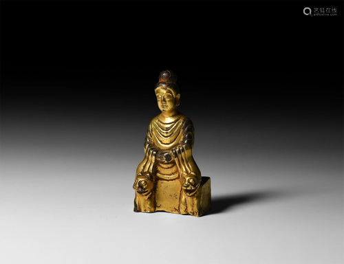 Chinese Wei Shakyamuni Buddha on Lion T…