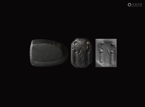 Neo Babylonian Stamp Seal with Figures