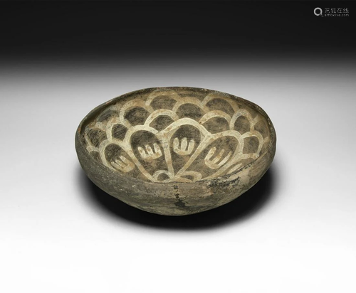 Indus Valley Flower and Comb Bowl