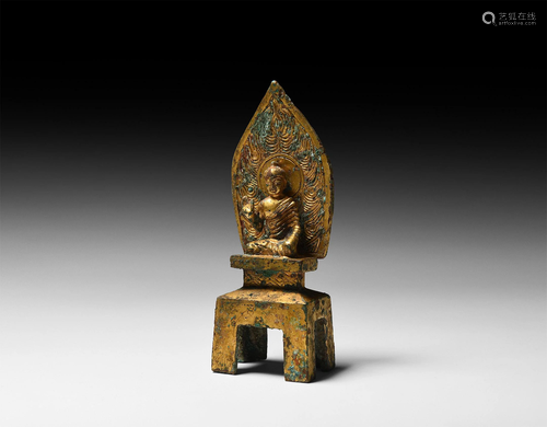 Chinese Tang Emperor Wenzong Gilt Buddha