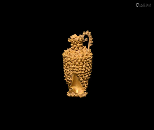 Etruscan Miniature Gold Spouted Jug